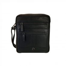 Diplomat Δερμάτινη Ανδρική Τσάντα Ώμου / Χιαστί LV87 Μαύρη |  στο MrBag.gr