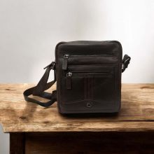 Diplomat Δερμάτινη Ανδρική Τσάντα Ώμου / Χιαστί LV87 Καφέ |  στο MrBag.gr