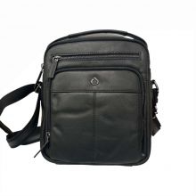 Diplomat Δερμάτινη Ανδρική Τσάντα Ώμου / Χιαστί  LV86 Μαύρη |  στο MrBag.gr