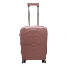 Βαλίτσα Σκληρή Travel Επεκτεινόμενη 55cm Χειραποσκευή Ροζ-Χρυσό |  στο MrBag.gr