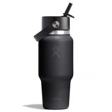 Hydro Flask Wide Flex Cap Μπουκάλι Θερμός Ανοξείδωτο 710ml Flex Straw Cap με Καλαμάκι Μαύρο |  στο MrBag.gr
