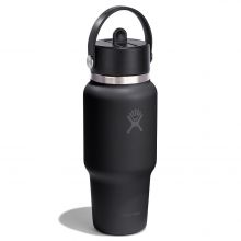 Hydro Flask Wide Flex Cap Μπουκάλι Θερμός Ανοξείδωτο 710ml Flex Straw Cap με Καλαμάκι Μαύρο |  στο MrBag.gr