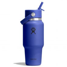 Hydro Flask Wide Flex Cap Μπουκάλι Θερμός Ανοξείδωτο 710ml Flex Straw Cap με Καλαμάκι Capri Blue |  στο MrBag.gr