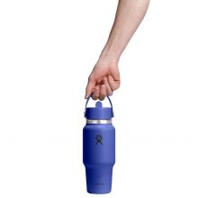 Hydro Flask Wide Flex Cap Μπουκάλι Θερμός Ανοξείδωτο 710ml Flex Straw Cap με Καλαμάκι Capri Blue |  στο MrBag.gr