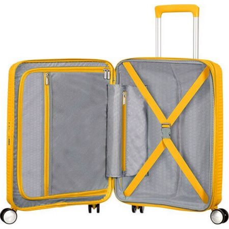 Βαλίτσα Σκληρή American Tourister Soundbox Spinner Expandable 88472 με 4 Ρόδες 55 cm Χειραποσκευή Κίτρινο  55x40x20/23 εκ. |  στο MrBag.gr