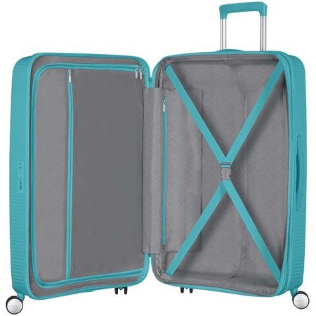 Βαλίτσα Σκληρή American Tourister Soundbox Spinner Expandable 88474 με 4 Ρόδες 77 cm Μεγάλη Turquoise Tonic 77x51.5x29.5/31.5 εκ. |  στο MrBag.gr