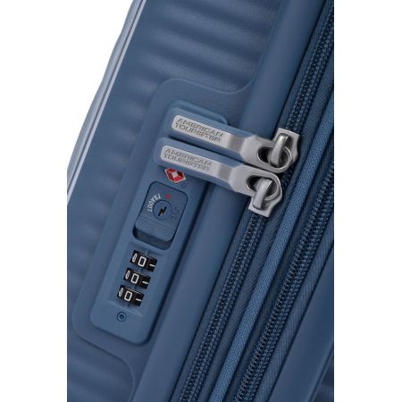 Βαλίτσα Σκληρή American Tourister Soundbox Spinner Expandable 88472-E612 με 4 Ρόδες 55 cm Χειραποσκευή Μπλε |  στο MrBag.gr