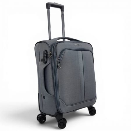 Βαλίτσα Diplomat ZC208-S με 4 Ρόδες Χειραποσκευή Γκρι 55x39x23/26 εκ. |  στο MrBag.gr