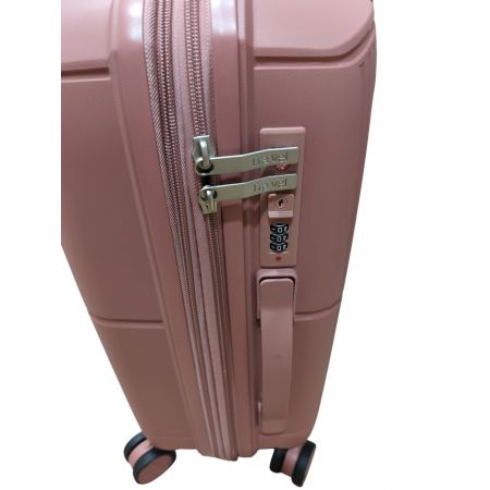 Βαλίτσα Σκληρή Travel Επεκτεινόμενη Μεγάλη 75cm Ροζ-Χρυσό |  στο MrBag.gr