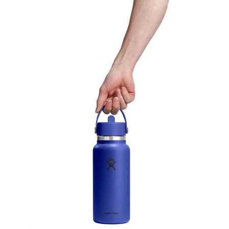 Hydro Flask Wide Flex Μπουκάλι Θερμός Ανοξείδωτο 946ml με Καλαμάκι και Λαβή Capri Blue |  στο MrBag.gr