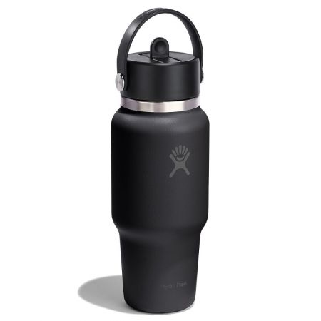 Hydro Flask Wide Flex Cap Μπουκάλι Θερμός Ανοξείδωτο 710ml Flex Straw Cap με Καλαμάκι Μαύρο |  στο MrBag.gr
